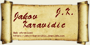Jakov Karavidić vizit kartica